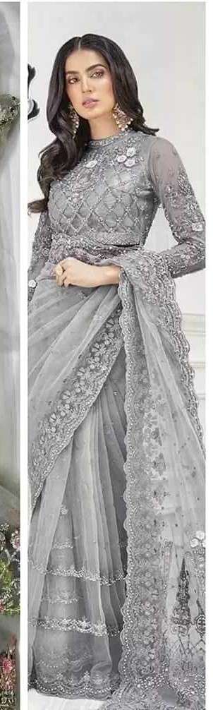 MARIA B GRAY SAREE (MB-SG20)