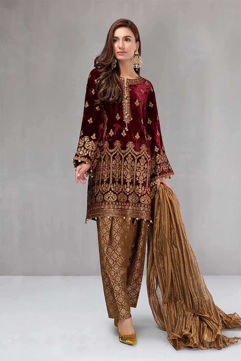 MARIA B PARTY WEAR DRESS(MB-MV21)