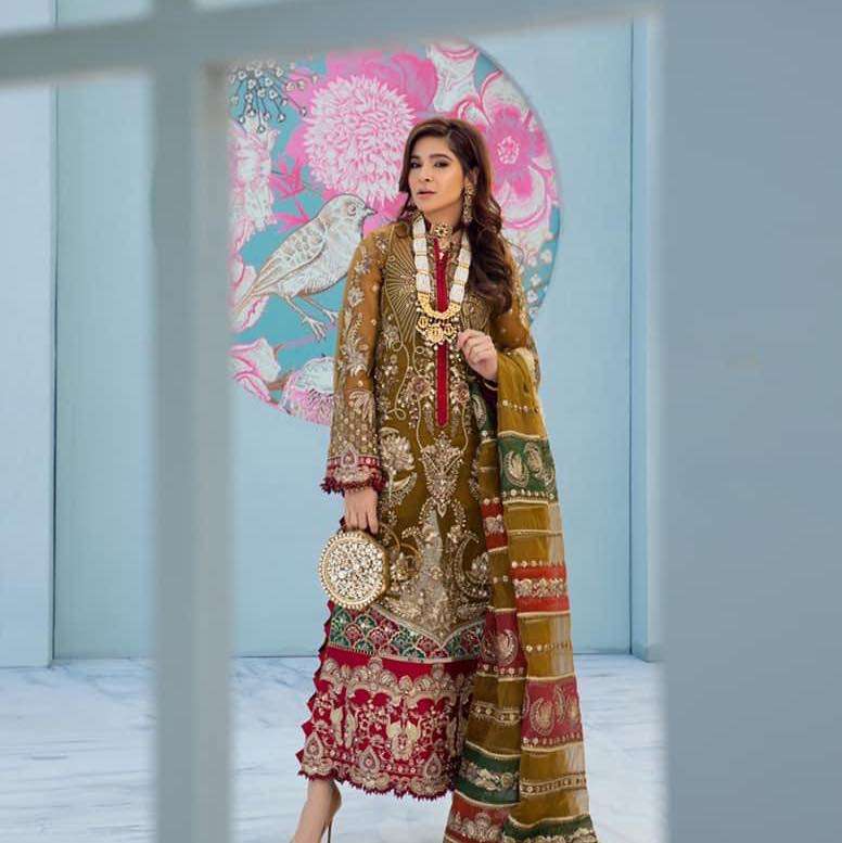 MARYAM HUSSAIN ORGANZA  COLLECTION| HEAVY EMBROIDERED WEDDING COLLECTION|TOP PAKISTANI DRESS BY SHAEBIZ|