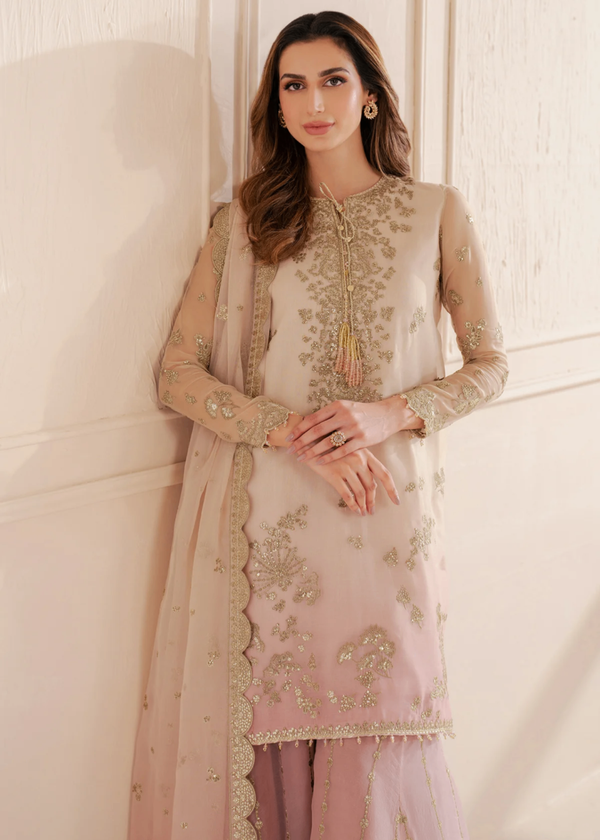 JAZMIN LUXURY EMBROIDERED CHIFFON COLLECTION|UNSTITCHED 3 PCS | TOP PAKISTANI DRESS BY SHAEBIZ