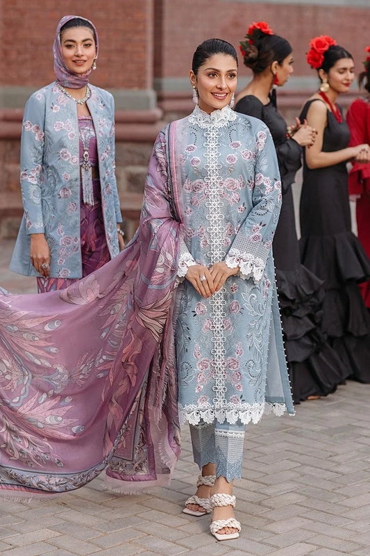 MUSHQ LAWN CHIKAN KARI DRESS (ML-S22)