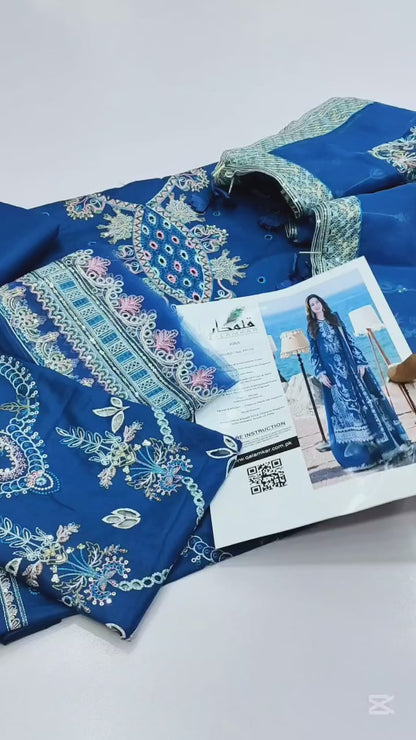 QALAMKAR KIRA CHICKEN KARI UNSTITCHED LAWN COLLECTION| HANIA AMIR|TOP PAKISTANI DRESS BY SHAEBIZ