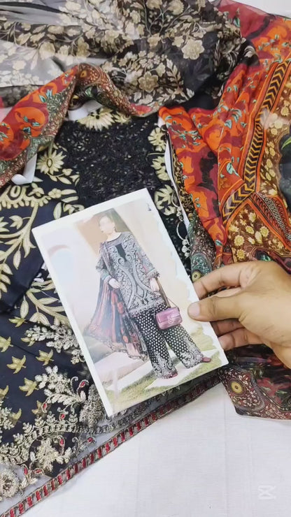 MARIA B M PRINT LAWN DRESS| SUMMER SPRING LAWN COLLECTION| TOP PAKISTANI DRESS BY SHAEBIZ