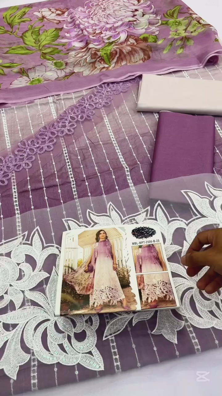 MARIA B CHICKEN KARI LASTEST COLLECTION| UNSTITCHED MASTER REPLICA| TOP PAKISTANI DRESS BY SHAEBIZ