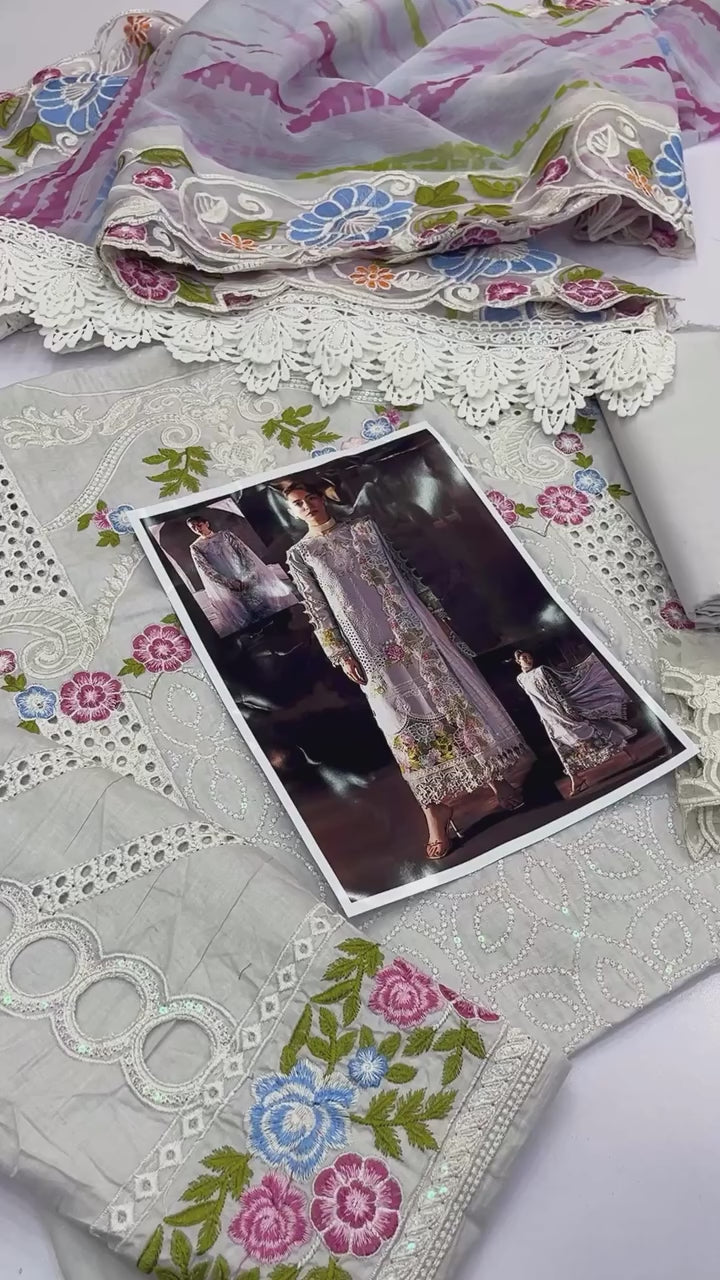 PARISHAY PEARL WHISPER LUXURY LAWN COLLECTION| SUMMER LAWN COLLECTION| TOP PAKISTANI DRESS BY SHAEBIZ