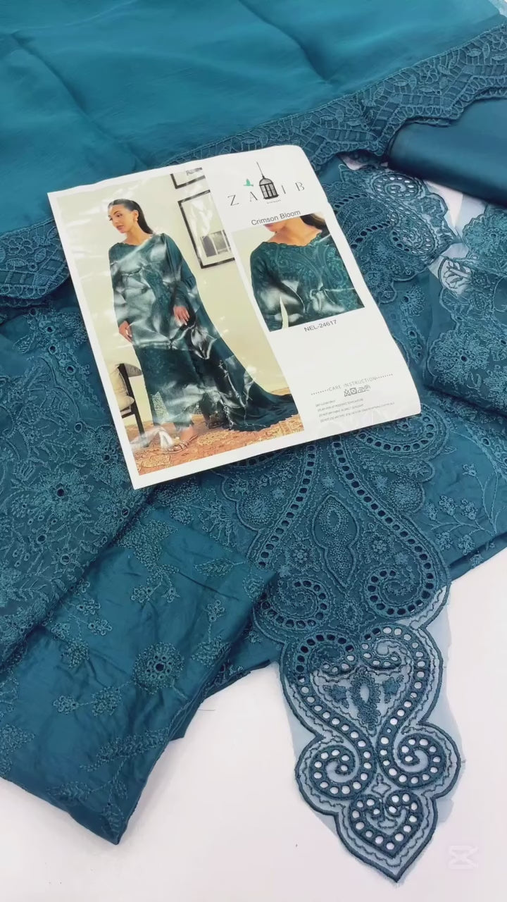 ZAIB ZINC LUXURY LAWN COLLECTION| UNSTITCHED SUMMER COLLECTION| TOP PAKISTANI DRESS BY SHAEBIZ