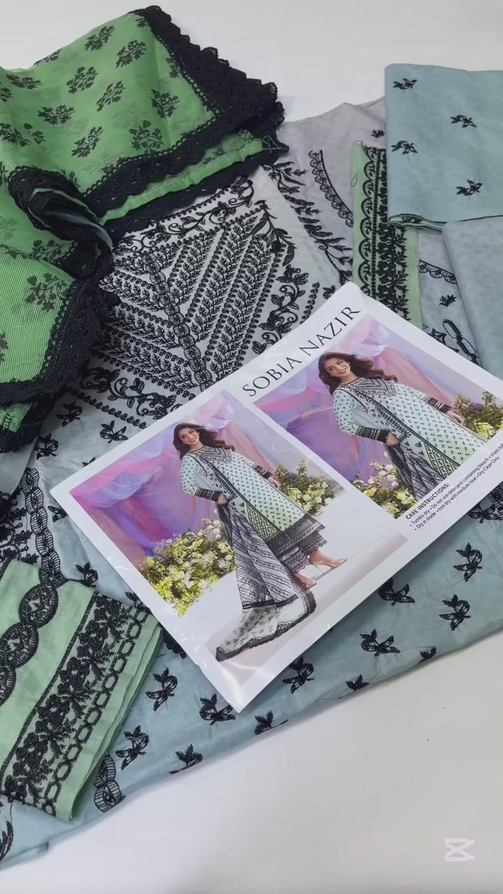 SOBIA NAZIR LUXURY LAWN COLLECTION| UNSTITCHED LAWN COLLECTION BY SHAEBIZ
