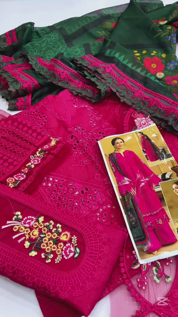 SAIRA RIZWAN PINK CHARM LUXURY LAWN COLLECTION| HAINA AMIR | TOP PAKISTANI DRESS BY SHAEBIZ