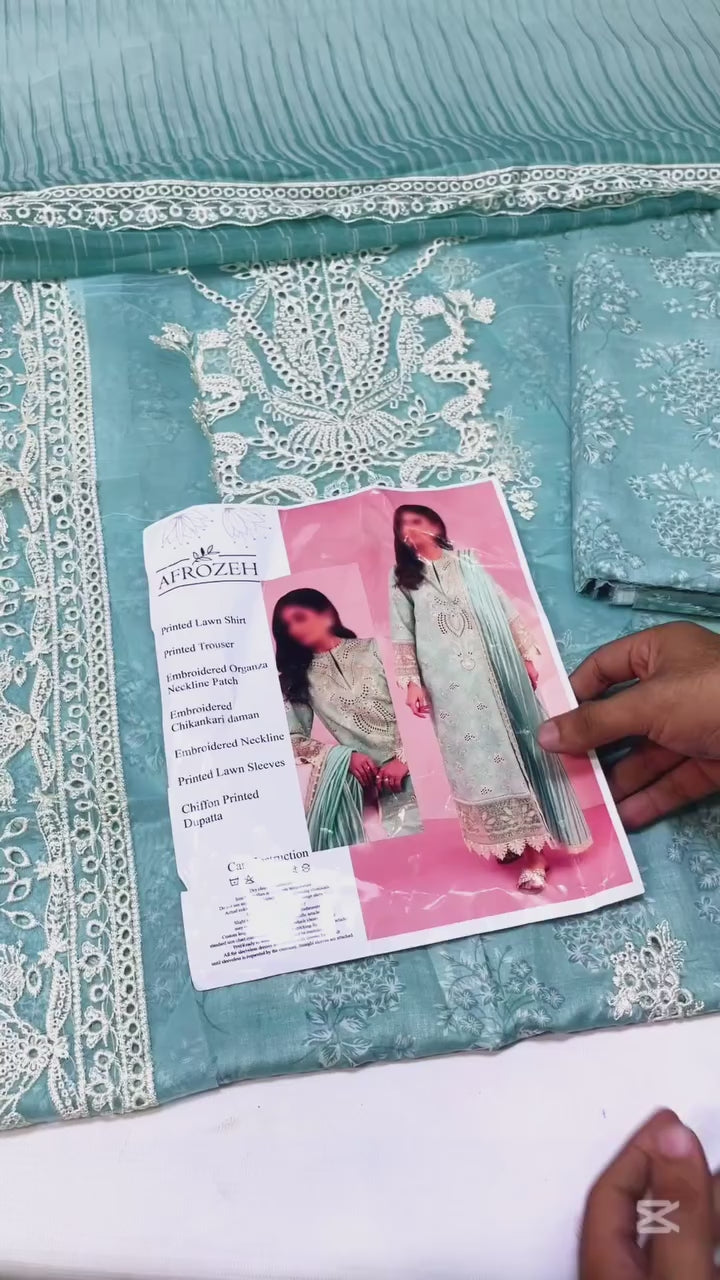 FLORAL CHARM BY AFROZEH | SUMMER COLLECTION| TOP PAKISTANI DRESS BY SHAEBIZ