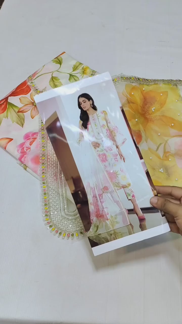 BAROQUE LATEST DIGITAL PRINTED SWISS LAWN| EID COLLECTION 2025| TOP PAKISTANI DRESS BY SHAEBIZ