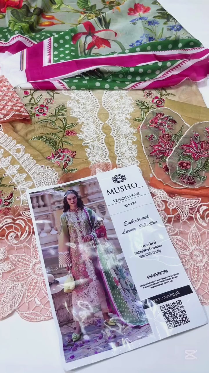 MUSHQ MULTI NAMAL LUXURY LAWN COLLECTION|TOP PAKISTANI DRESS BY SHAEBIZ