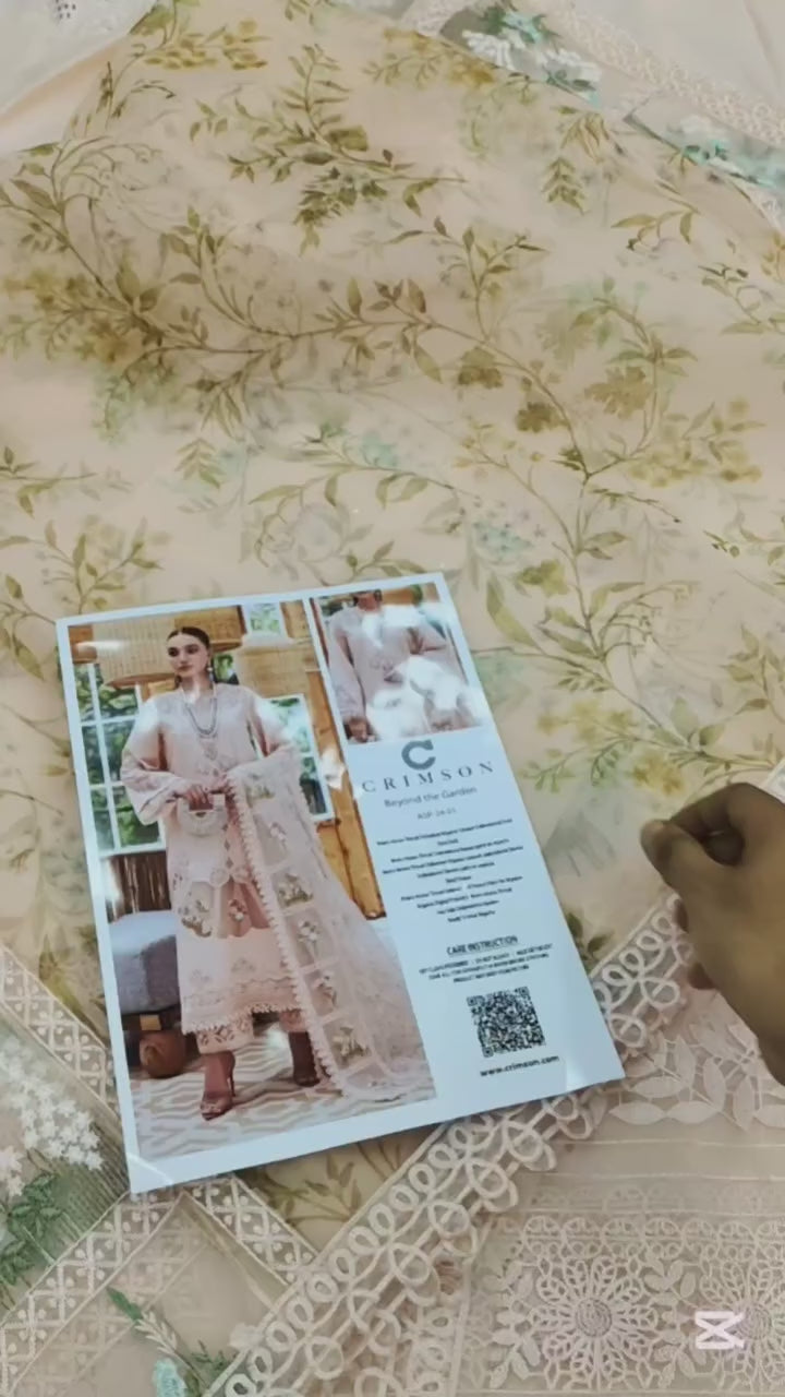 CRIMSON CHICKEN KARI UNSTITCHED LAWN COLLECTION| TOP PAKISTANI DRESS BY SHAEBIZ