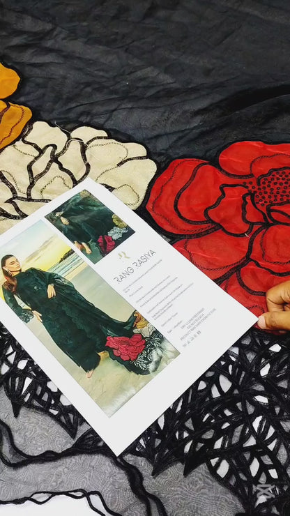 RANG RASIYA LUXURY BLACK LAWN COLLECTION| LATEST COLLECTION BY SHAEBIZ