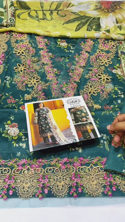 ELAF SIGNATURE LATEST LAWN COLLECTION| UNSTITCHED 3 PCS | TOP PAKISTANI DRESS BY SHAEBIZ