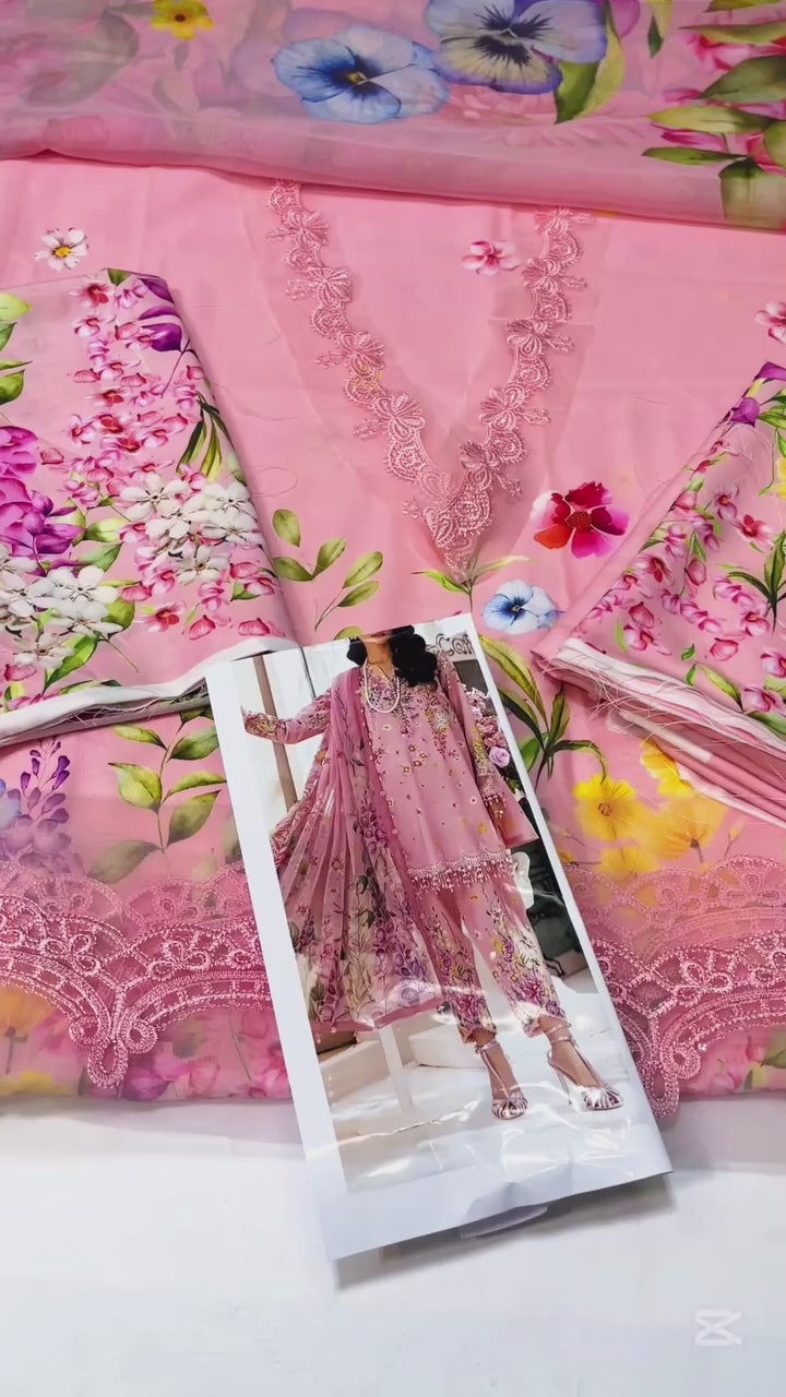 MARIA B TUTTI FRUITY SWISS LAWN DRESS| LATEST 2025 COLLECTION BY SHAEBIZ