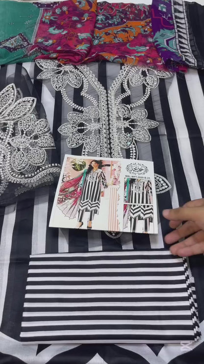 MARIA B BLACK RUBY DIGITAL PRINT LAWN COLLECTION|TOP PAKISTANI DRESS BY SHAEBIZ
