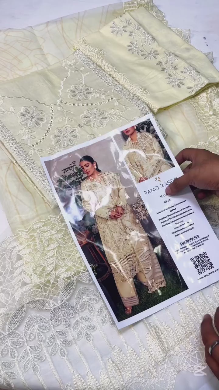 RANG RASIYA LUXURY LAWN COLLECTION| UNSTITCHED SUMMER COLLECTION| TOP PAKISTANI DRESS BY SHAEBIZ