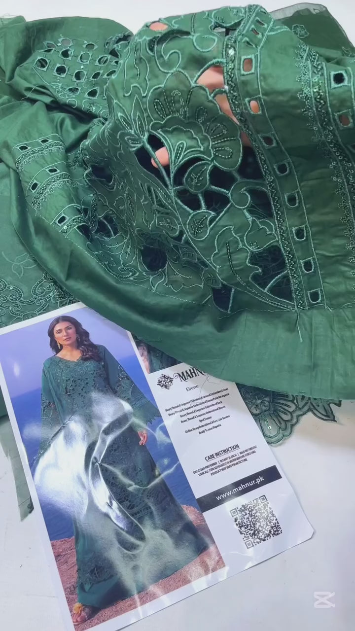 MAHNUR BANDISH LUXURY LAWN COLLECTION|TOP PAKISTANI DRESS BY SHAEBIZ