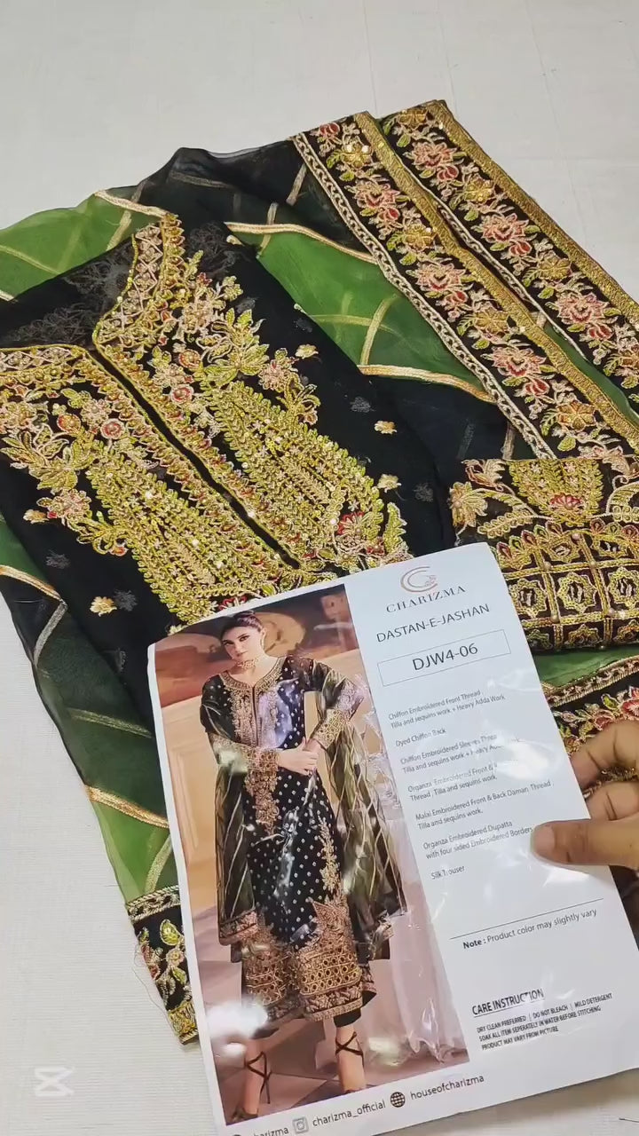 CHARIZMA  CHIFFON PARTY WEAR| MAYA ALI| UNSTITCHED MASTER REPLICA BY SHAEBIZ