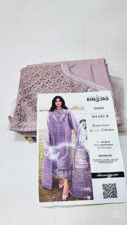 MEM SAAB BY BIN ILYAS| EMBROIDERED LAWN COLLECTION| TOP PAKISTANI DRESS BY SHAEBIZ