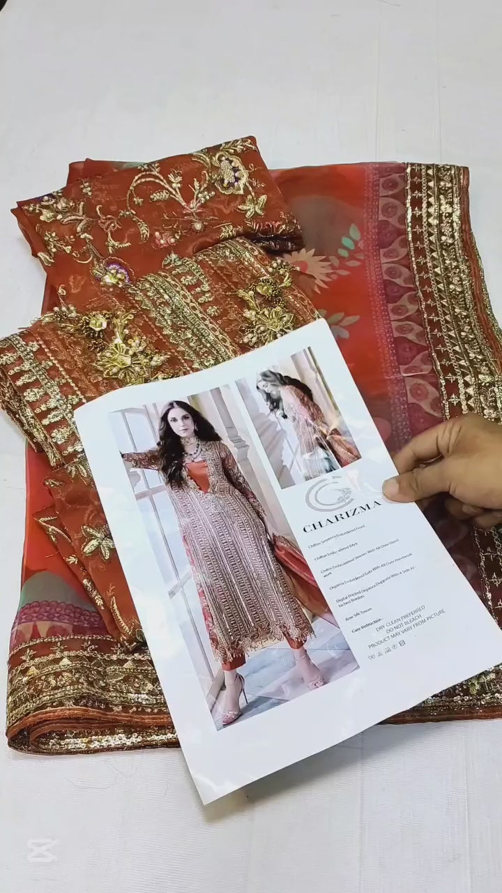 CHARIZMA CHIFFON PARTY WEAR| MAYA ALI | LATEST UNSTITCHED COLLECTION BY SHAEBIZ