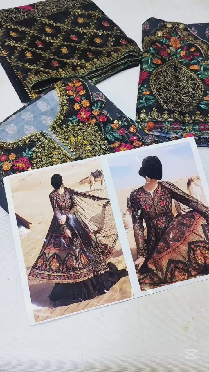 MARIA B EMBROIDERED LATEST LAWN COLLECTION| UNSTITCHED 3 PCS BY SHAEBIZ