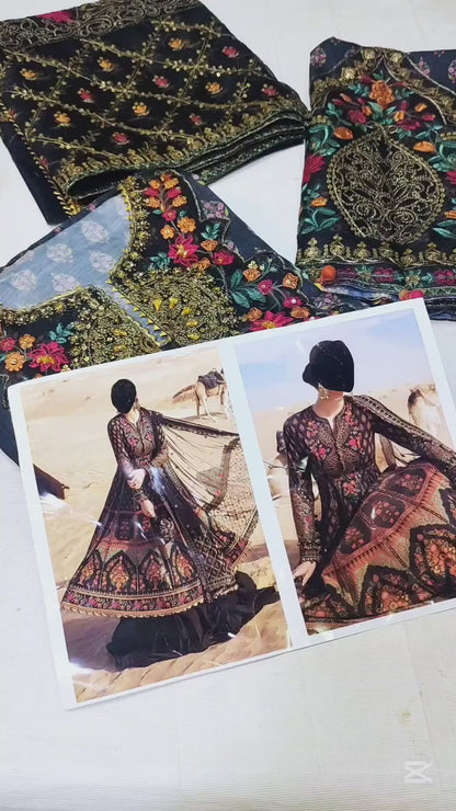 MARIA B EMBROIDERED LATEST LAWN COLLECTION| UNSTITCHED 3 PCS BY SHAEBIZ