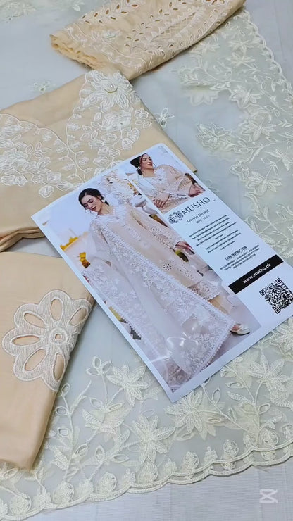 DIVINE DESERT MUSHQ LUXURY LAWN COLLECTION| UNSTITCHED MASTER REPLICA| TOP PAKISTANI DRESS BY SHAEBIZ