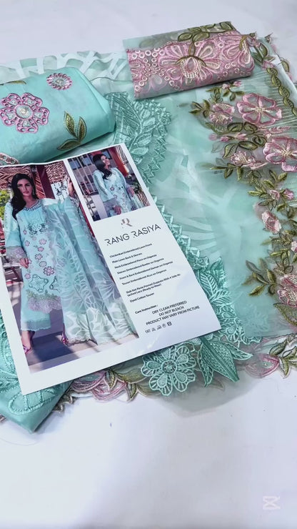RANG RASIYA MAHSA LUXURY LAWN COLLECTION| UNSTITCHED 3 PC BY SHAEBIZ