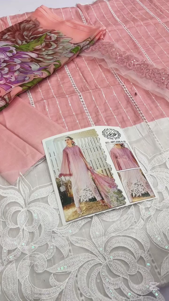 MARIA B TWO TONE MPRINT 2025 LAWN