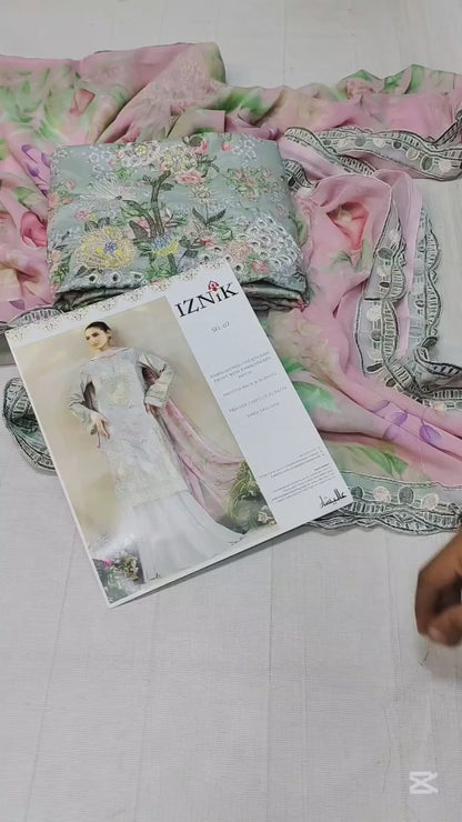 IZNIK LUXURY PRINTED LAWN DRESS| UNSTITCHED EID COLLECTION BY SHAEBIZ