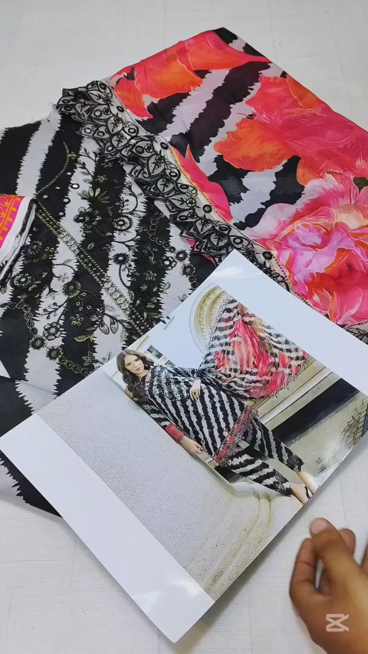 CHARIZMA BY AAGHAZ E NOU EMBROIDERED LAWN DRESS|UNSTITCHED EID COLLECTION 2025| TOP PAKISTANI DRESS BY SHAEBIZ