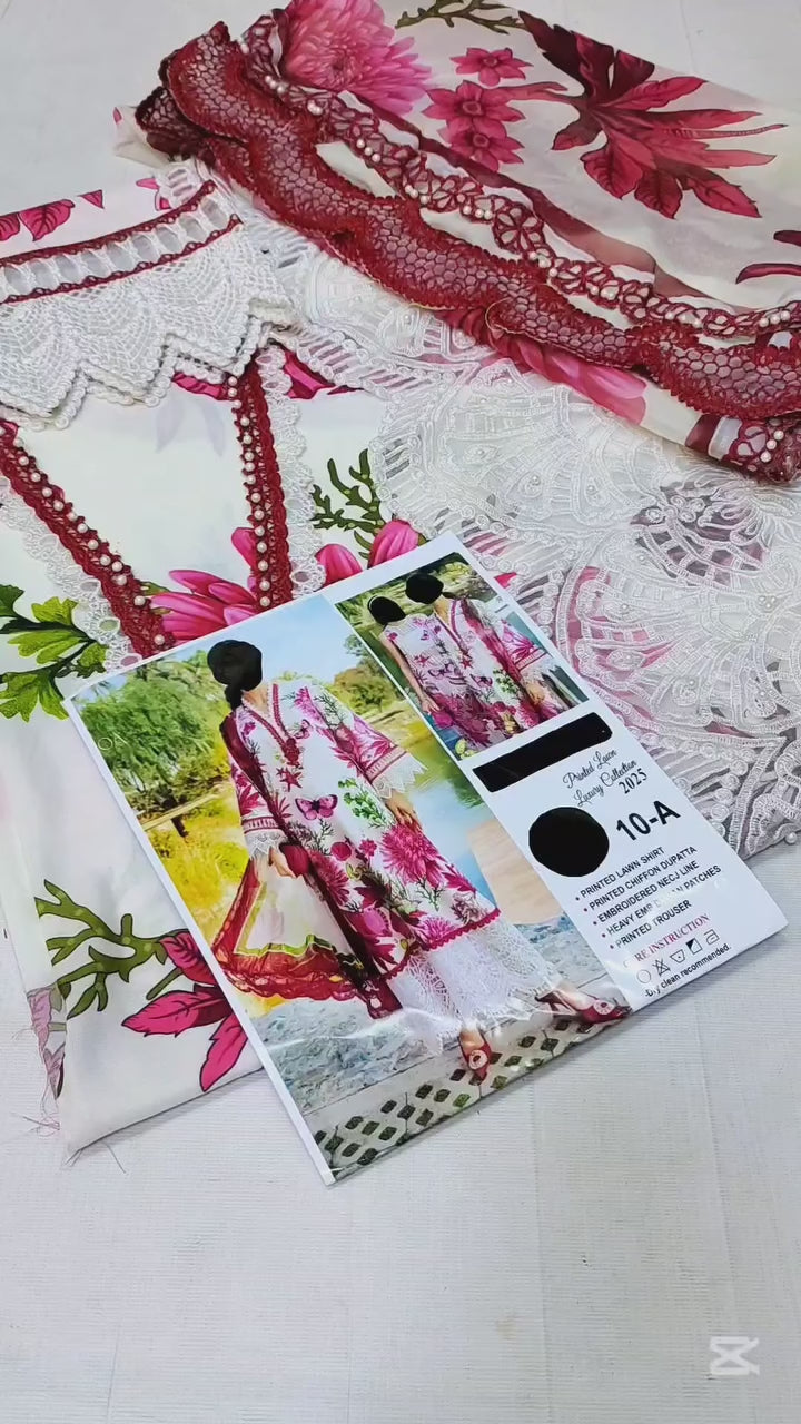 MARIA B MPRINT SWISS LAWN DRESS WITH READY TO WEAR DUPATTA| UNSTITCHED EID COLLECTION| TOP PAKISTANI DRESS BY SHAEBIZ