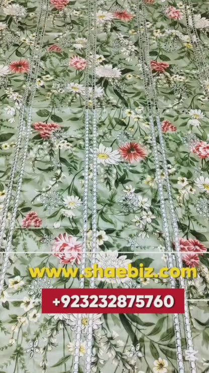 MARIA B EMBROIDERED MPRINT| LATEST 2025 EID COLLECTION| TOP PAKISTANI DRESS BY SHAEBIZ
