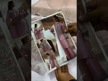 DESIGNER LAVA SILK PINK SHEESHA LUXURY FORMAL WEAR| LATEST SILK COLLECTION| TOP PAKISTANI DRESS BY SHAEBIZ