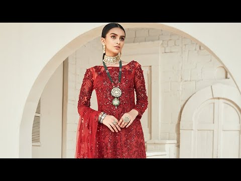 MARYAM HUSSAIN RED LUXURY PARTY WEAR (MH-RN21)