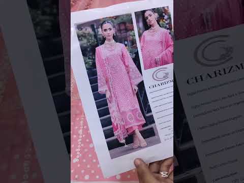 CHARIZMA PINK LUXURY LAWN COLLECTION|UNSTITCHED MASTER REPLICA| TOP PAKISTANI DRESS BY SHAEBIZ