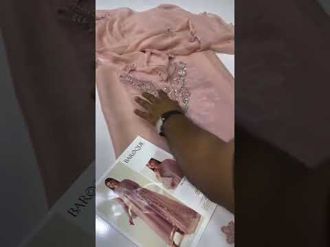 BAROQUE PINKY 3D TASSELS LUXURY CHIFFON COLLECTION| FORMAL WEAR| TOP PAKISTANI DRESS BY SHAEBIZ