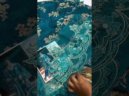 AJR SARD SHAAM LUXURY LAWN COLLECTION| UNSTITCHED 3 PCS BY SHAEBIZ