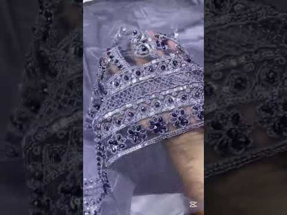 MUSHQ PURPLE NET COLLECTION| UNSTITCHED MASTER REPLICA| TOP PAKISTANI DRESS BY SHAEBIZ