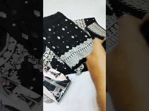 ASIM JOFA BLACK CHIFFON PARTY WEAR| WEARING BY SAJAL ALI | TOP PAKISTANI DRESS BY SHAEBIZ
