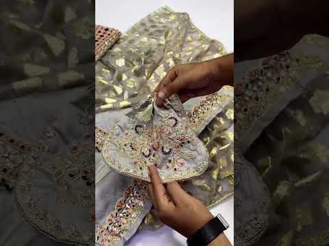 HUSSAIN REHAR RAW SILK | UNSTITCHED 3 PCS BY SHAEBIZ