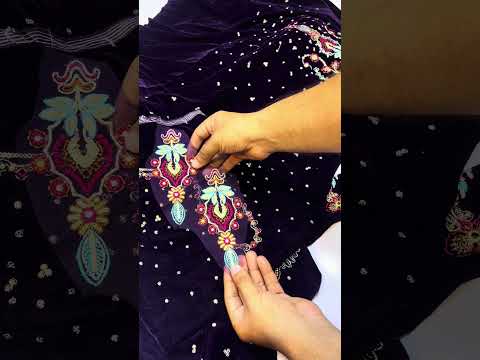 BAROQUE VELVET NIŻ PURPLE WINTER WEAR UNSTITCH COLLECTION BY SHAEBIZ