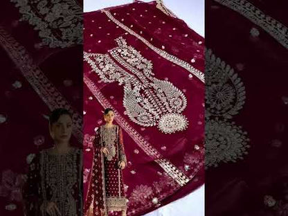 AYMAL ALIZEH LUXURY EMBROIDERED CHIFFON COLLECTION| UNSTITCHED PARTY WEAR BY SHAEBIZ