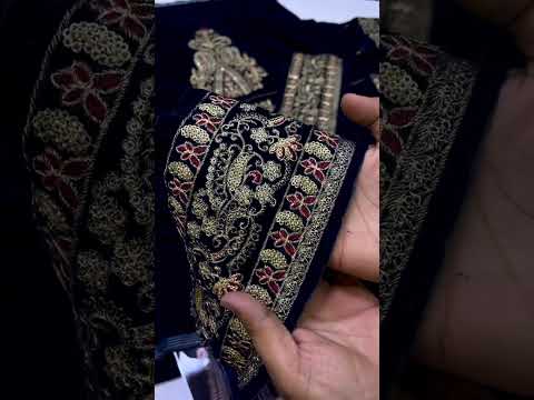 ANEELA'S LUXURY WEDDING VELVET | UNSTITCHED WITH VELVET  SHAWL | TOP PAKISTANI DRESS BY SHAEBIZ