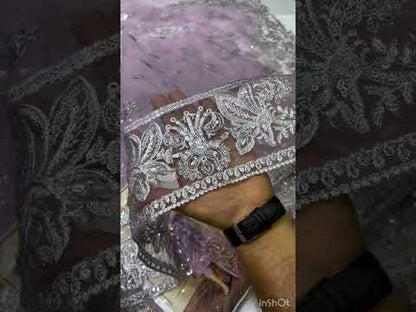 ZARIF LILAC LUXURY NET 2026 COLLECTION| UNSTITCHED MASTER REPLICA| TOP PAKISTANI DRESS BY SHAEBIZ