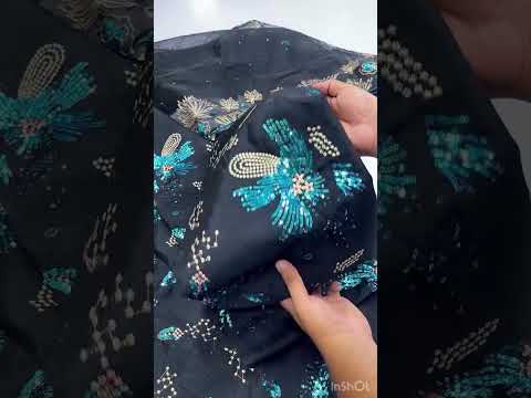 NUREH BLACK ZARBISH LUXURY SILK COLLECTION| PARTY WEAR| TOP PAKISTANI DRESS BY SHAEBIZ