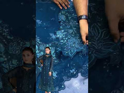 AZURE LUXURY CHIFFON COLLECTION| UNSTITCHED 3 PCS BY SHAEBIZ