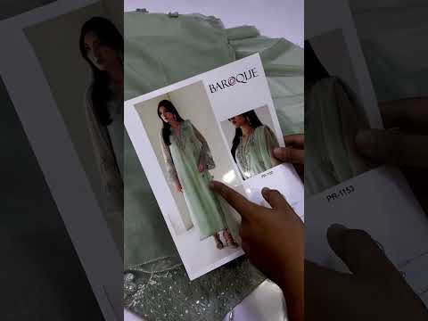 BAROQUE LUXURY EMBROIDERED CHIFFON COLLECTION| UNSTITCHED 3 PCS| TOP PAKISTANI DRESS BY SHAEBIZ