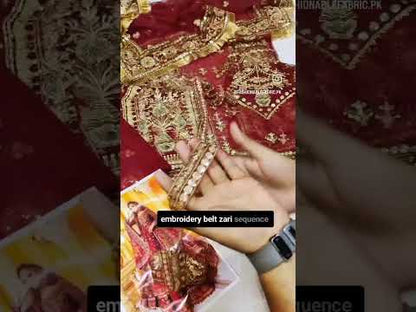 KASHEES NET BRIDAL DRESS|UNSTITCHED BRIDAL COLLECTION| TOP PAKISTANI DRESS BY SHAEBIZ